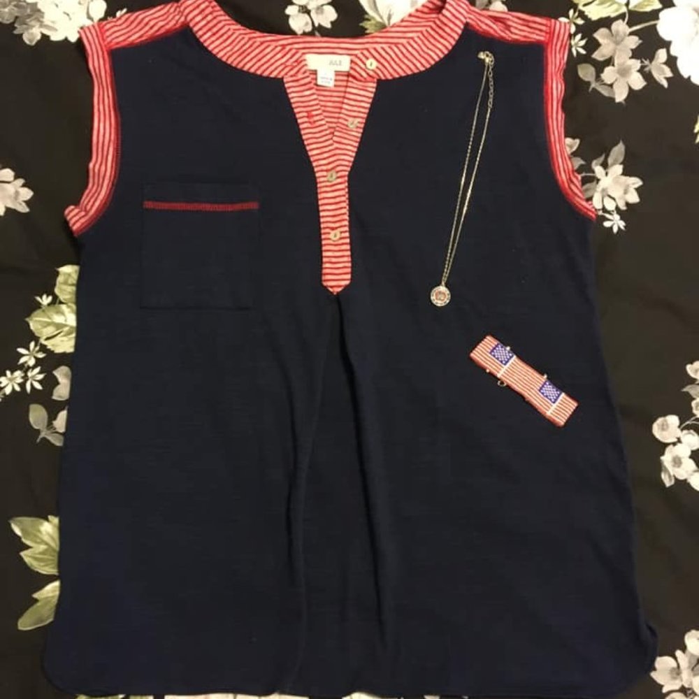 Patriotic Americana Sleeveless Top
